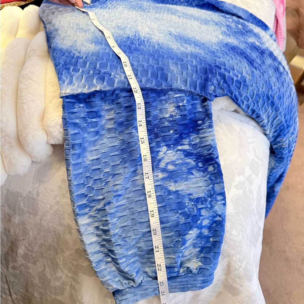 Tie-Dye Waffle knit Midi Dresses - - Picture 7 of 9